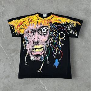 Weapon X Wolverine Liquid Blue Overload AOP Large Single Stitch Reprint T-Shirt
